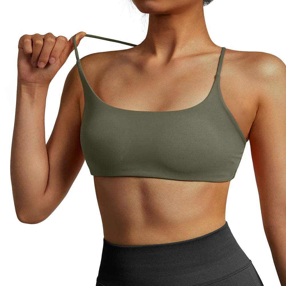 VibeWave Olive Women's Sports Top | Rave Set