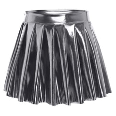 Graphite Glow Metallic Skirt | Rave Set