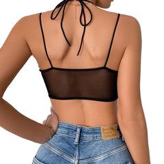 Mesh Strappy Corset Top for Women | Rave Set