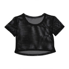 MeshMotion Women's Black Sheer Top | Rave Set
