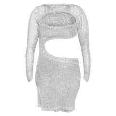 Hollow Out Long Sleeve Beach Cover Up for Women | Rave Set