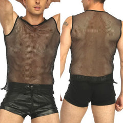 Slim Fit Mesh Sleeveless Shirt for Men | Rave Set