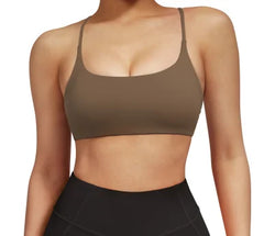 VibeWave Mocha Women's Sports Top | Rave Set