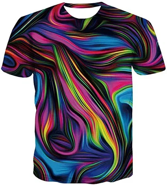 Violet Wave 3D Psychedelic Tee | Rave Set