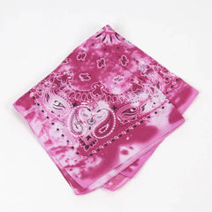 Paisley Print Unisex Pink Tie-Dye Bandana | Rave Set