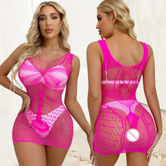 Electric Rose Mesh Mini Dress | Rave Set