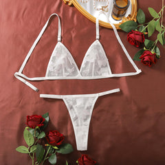 White Mesh Butterfly Kiss Matching Set | Rave Set