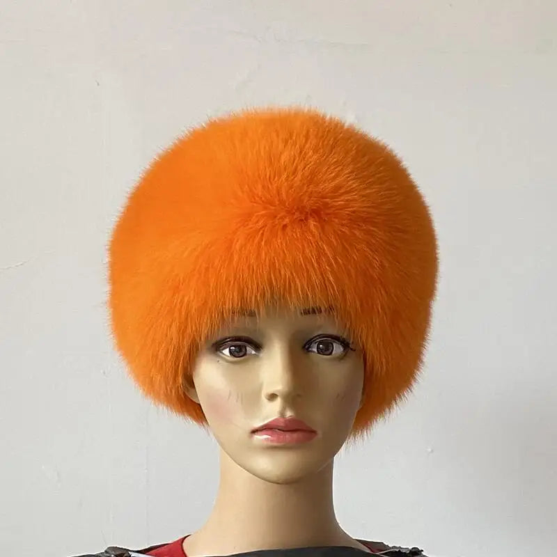 Soft Orange Faux Fur Winter Hat | Rave Set
