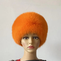 Soft Orange Faux Fur Winter Hat | Rave Set