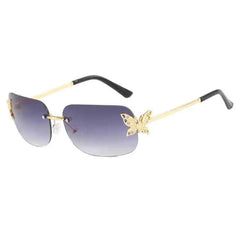 Dream Wing Violet Rimless Shades | Rave Set