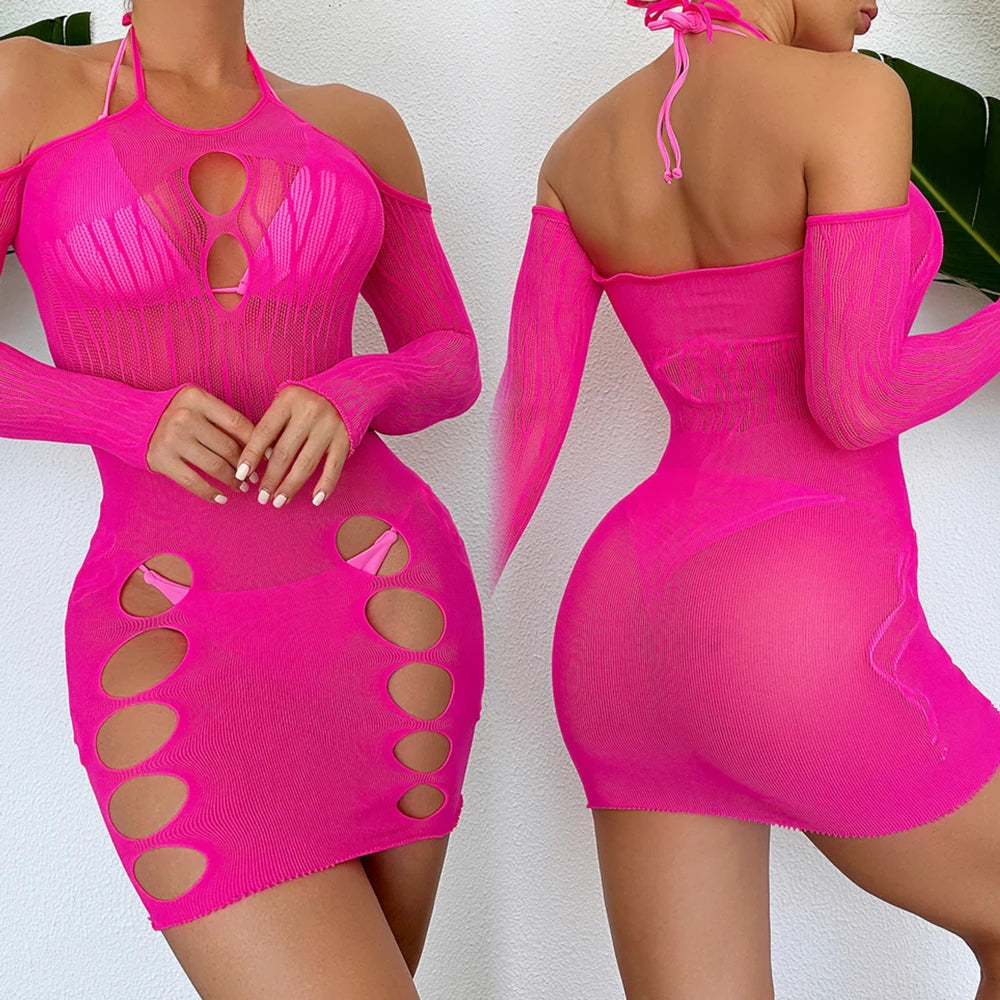 Neon Pulse Cutout Dress | Rave Set