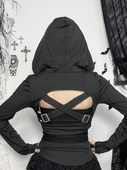 Shadowlock Buckle Hooded Top | Rave Set