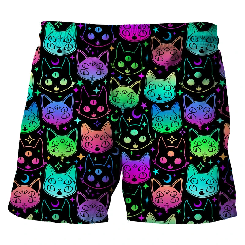 Multicolor Drawstring Board Shorts for Men | Rave Set