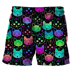 Multicolor Drawstring Board Shorts for Men | Rave Set