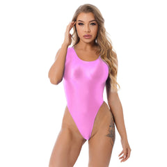 Neon Shine Pink Women’s Bodysuit | Rave Set