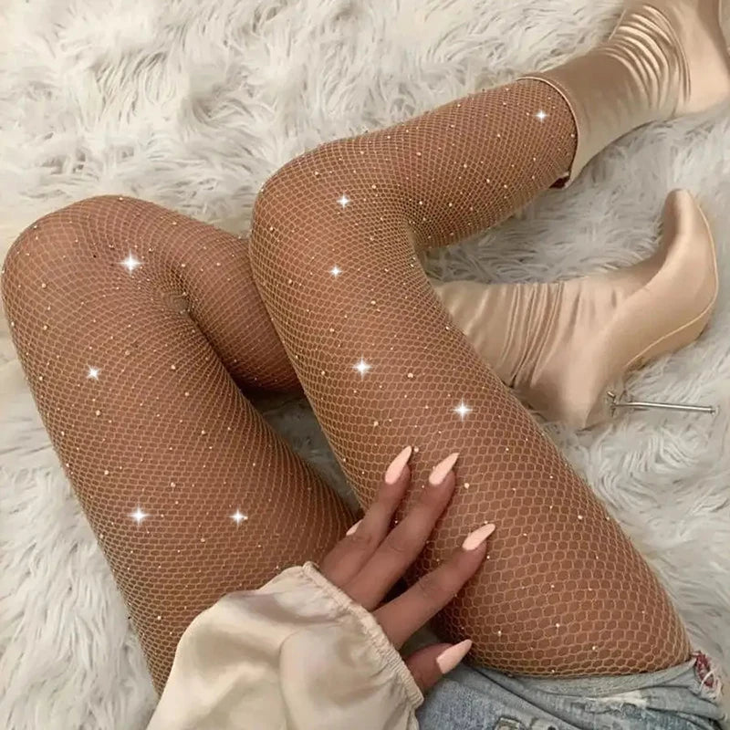 Soft Glimmer Mesh Tights | Rave Set