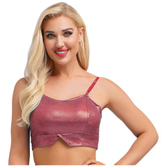 Rose Radiance Metallic Crop Top | Rave Set