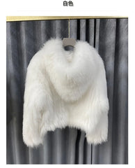 Snow Frost Hooded Faux Fur Jacket | Rave Set