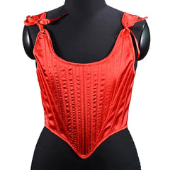 Cherry Silk Women’s Satin Corset Top | Rave Set