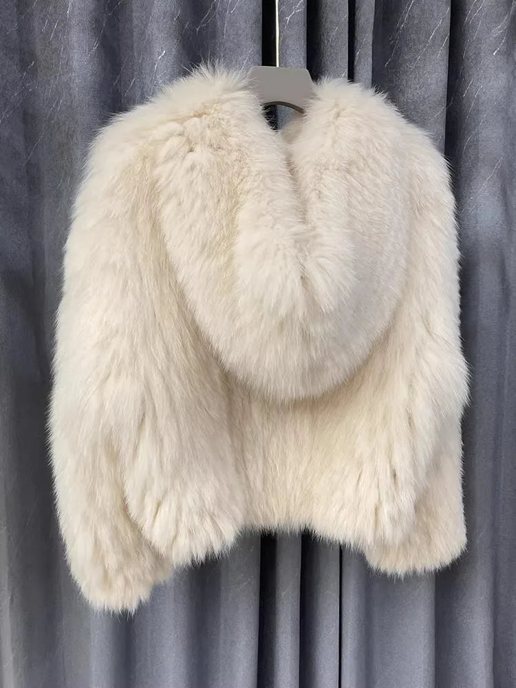 Honey Mist Hooded Faux Fur Jacket | Rave Set