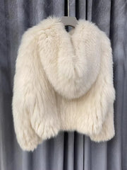 Honey Mist Hooded Faux Fur Jacket | Rave Set