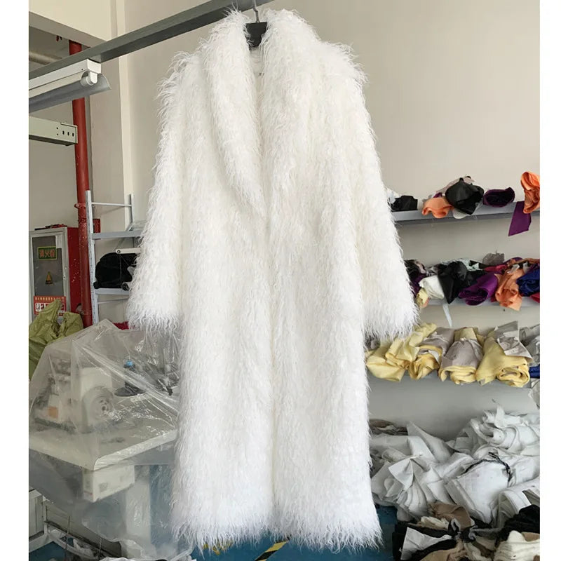 Soft Caress Women’s White Faux Fur Coat | Rave Set