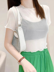 Frost Veil Women’s Mesh Top | Rave Set