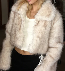 Snow Drift Faux Fur Short Coat | Rave Set