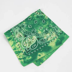 Paisley Print Unisex Geen Tie-Dye Bandana | Rave Set