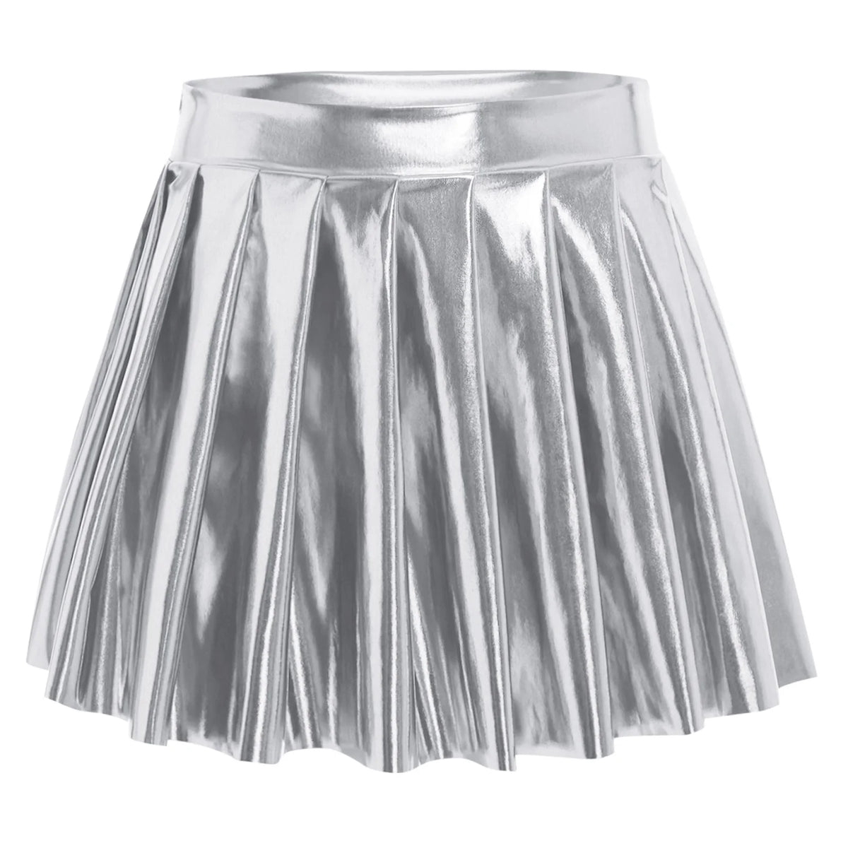 Lunar Shine Metallic Mini Skirt | Rave Set