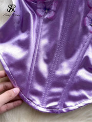 Satin Butterfly 3D Corset Top | Rave Set