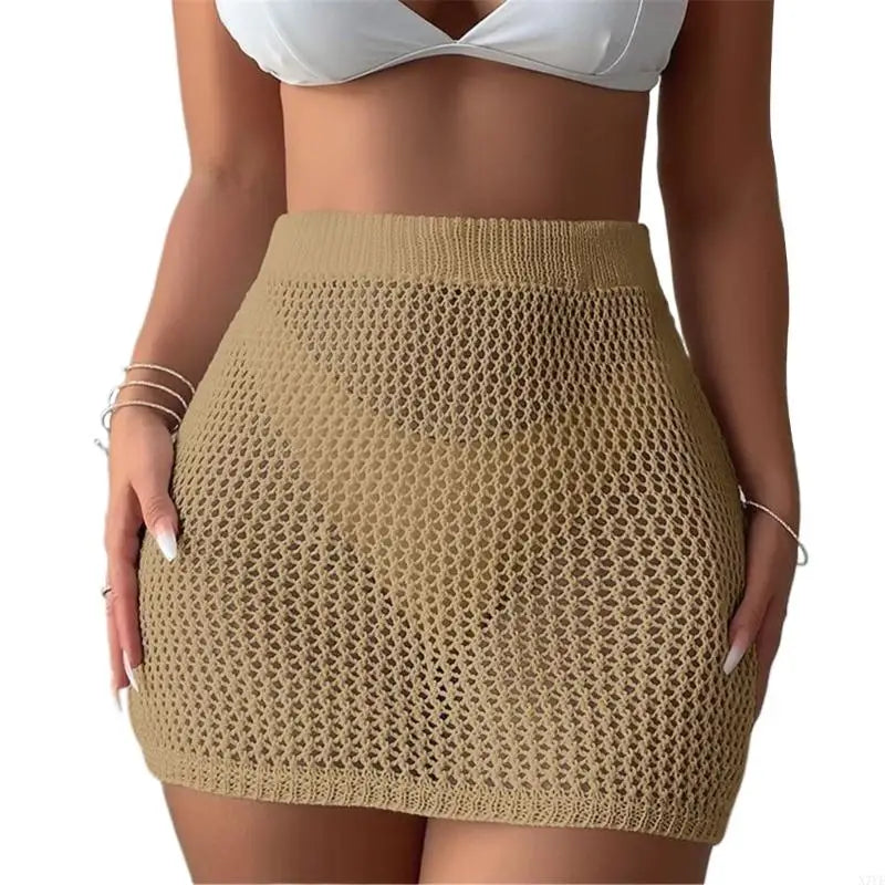 Golden Dune Crochet Beach Skirt | Rave Set