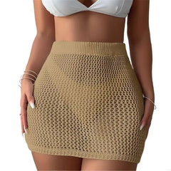 Golden Dune Crochet Beach Skirt | Rave Set