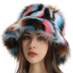 Pastel Burst Fuzzy Bucket Hat | Rave Set
