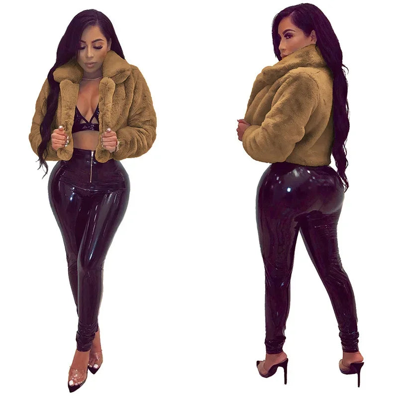 Power Puff Women’s Brown Crop Jacket | Rave Set