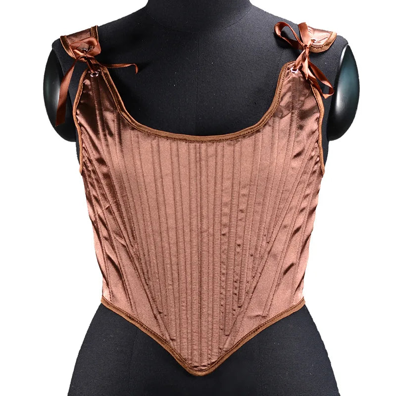 Espresso Dream Women’s Satin Corset Top | Rave Set
