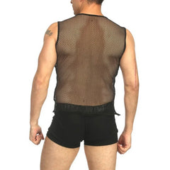 Slim Fit Mesh Sleeveless Shirt for Men | Rave Set