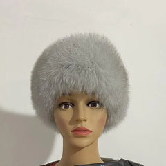 Soft Light Gray Faux Fur Winter Hat | Rave Set