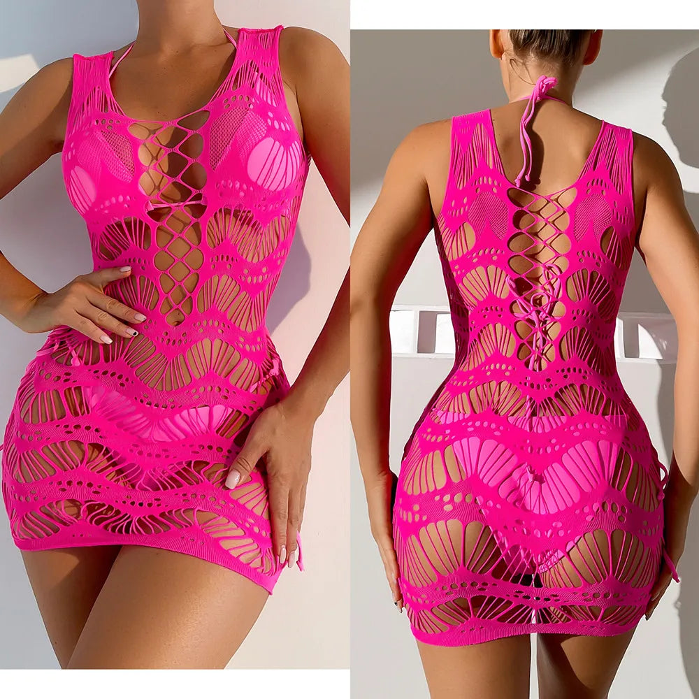 Electric Wave Lace Mini Dress | Rave Set