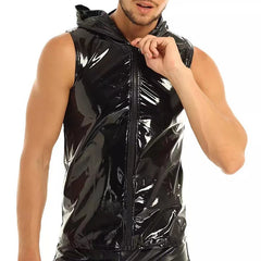 Dark Mode Men's Hooded Tank Top | Rave Set