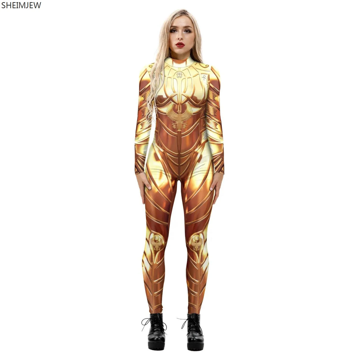 Gold Armor Cyberpunk Bodysuit | Rave Set