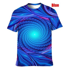 Blue Spiral 3D Psychedelic Tee | Rave Set
