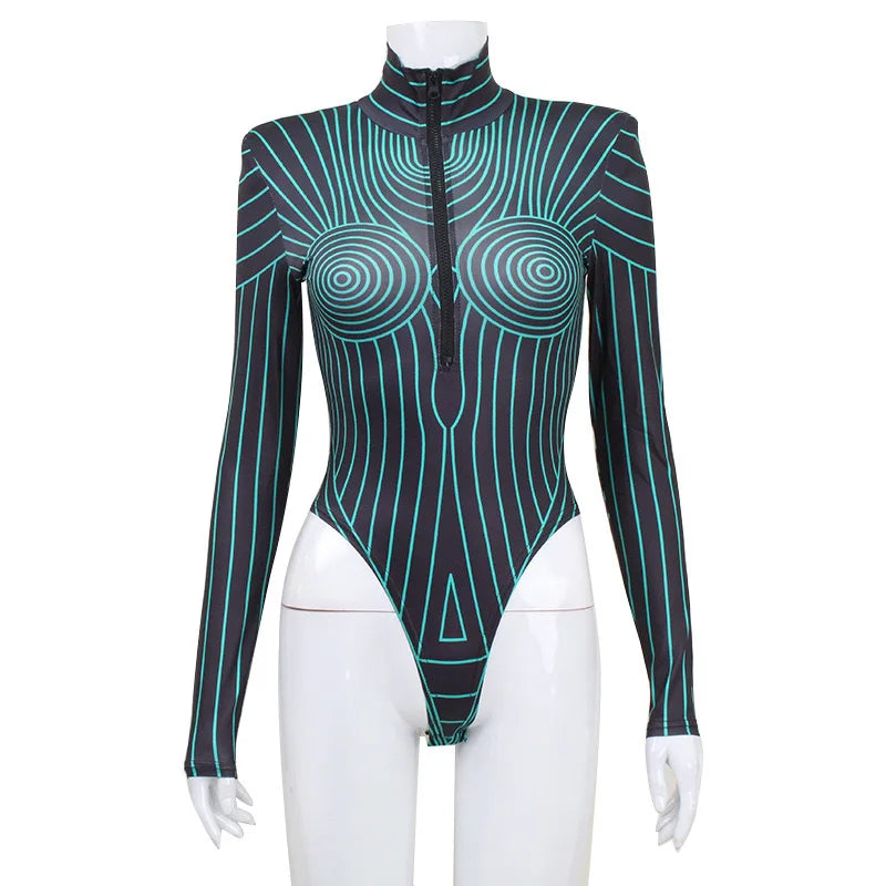 Green Laser Women’s Neon Suit | Rave Set