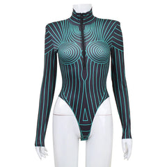 Green Laser Women’s Neon Suit | Rave Set