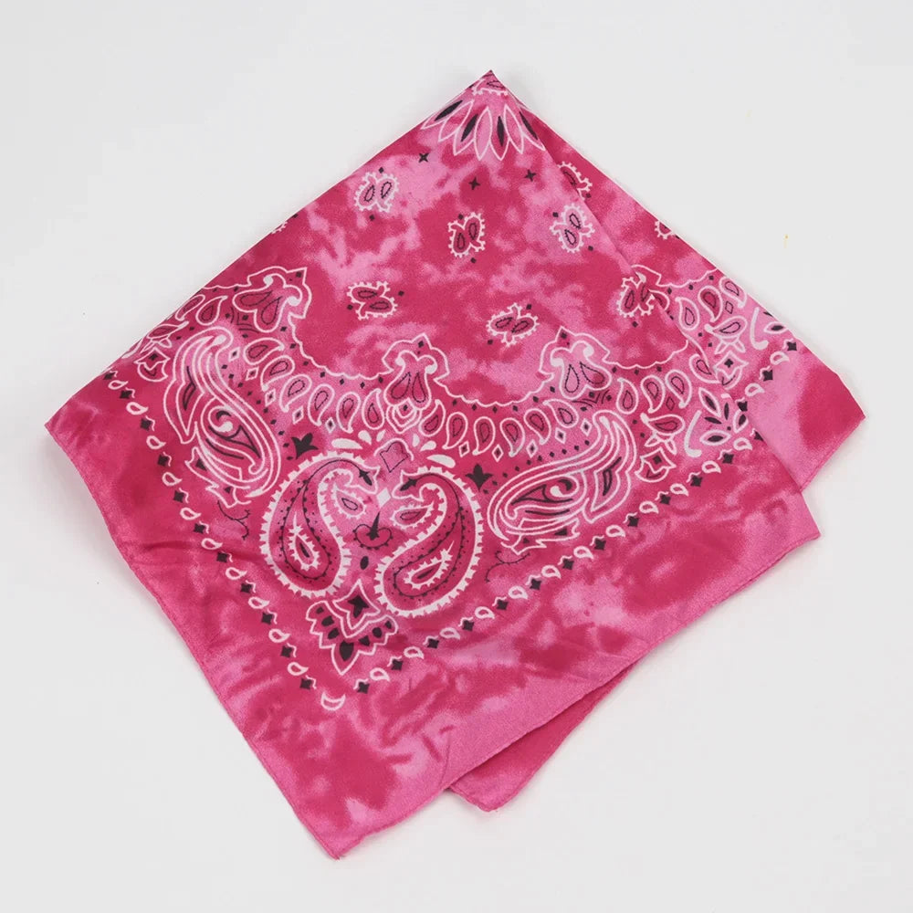 Paisley Print Unisex Rose Tie-Dye Bandana | Rave Set
