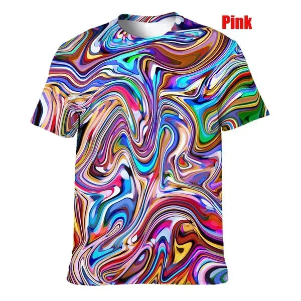 Pink Wave 3D Psychedelic Tee | Rave Set