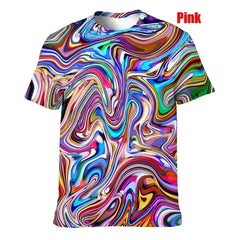 Pink Wave 3D Psychedelic Tee | Rave Set