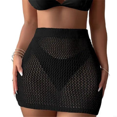Midnight Mesh Crochet Skirt | Rave Set