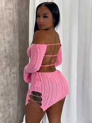 Blush Intent Women’s Knit Off Shoulder Dress | Rave Set