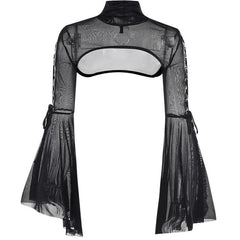 Night Enchantress Women's Mesh Shrug Top | Rave Set